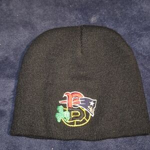 Black Boston Beanie with Sports Team Logos